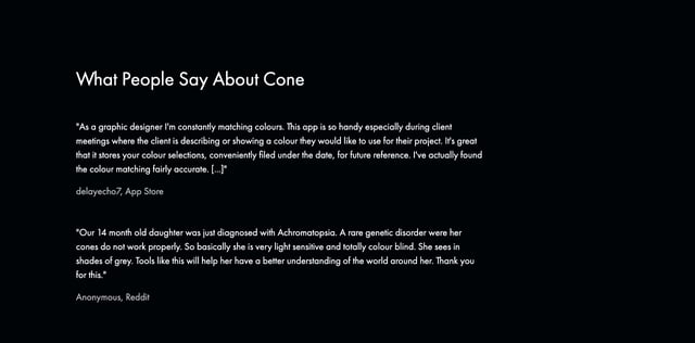 Cone Testimonials Preview