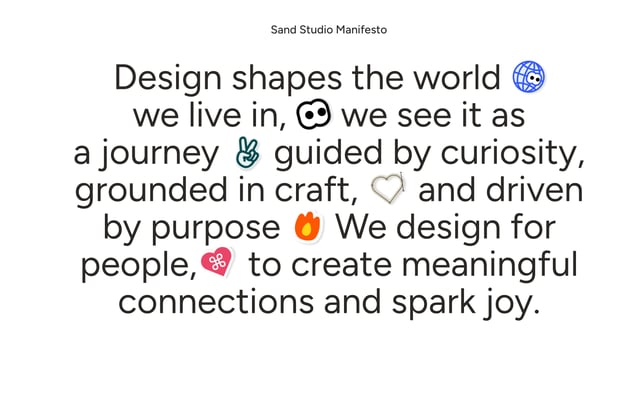 Sand Studio Manifesto Preview