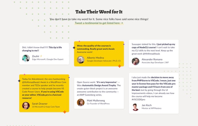 Node.js CLI Testimonials Preview