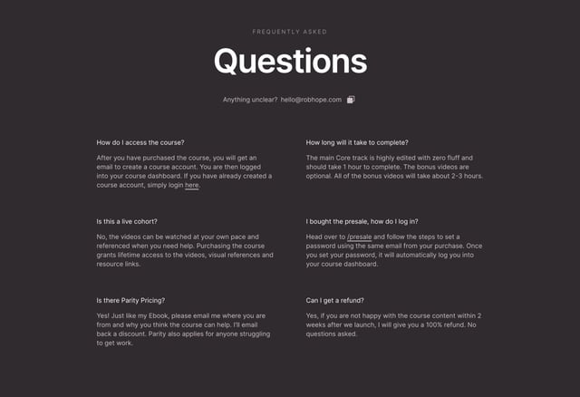 Show Them Course FAQ Grid Preview