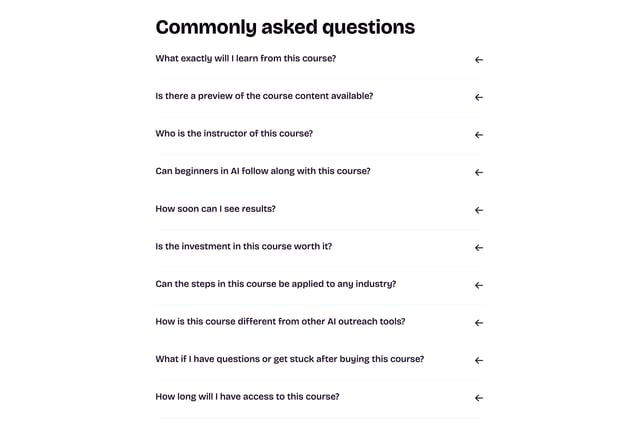 Master Cold Outreach with AI FAQ Accordion Preview