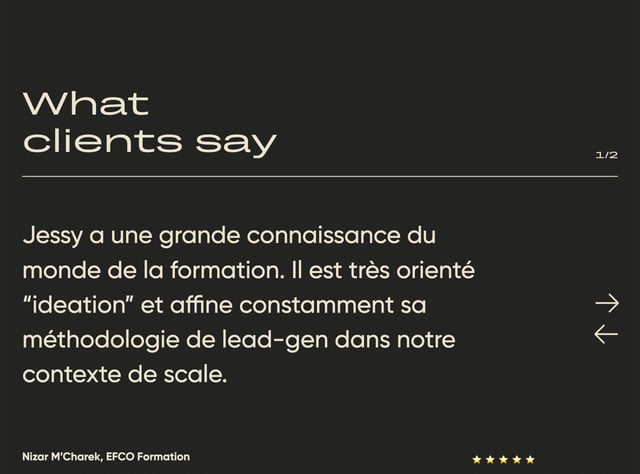 Jessy Grossi Testimonial Slider Preview