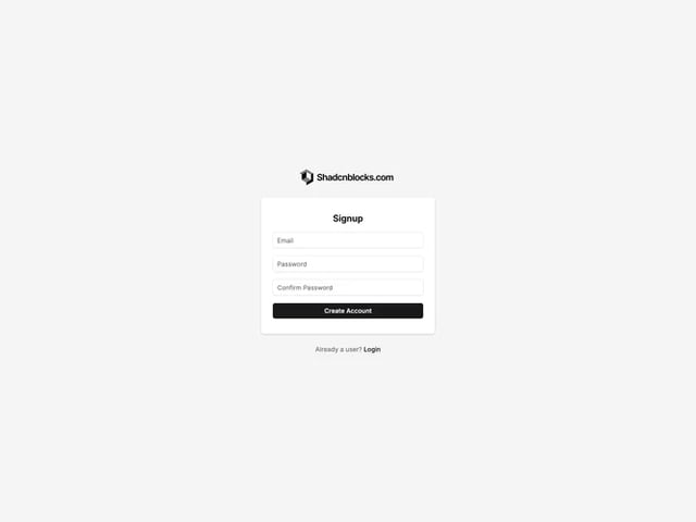 Looking to copy-paste code? We recommend Shadcnblocks