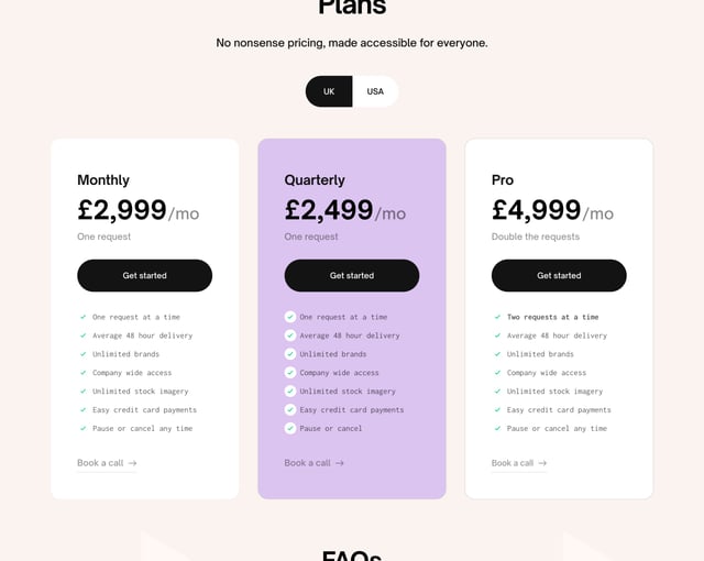DesignShip Pricing Table Preview