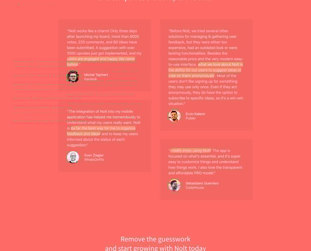 Nolt Testimonials Preview