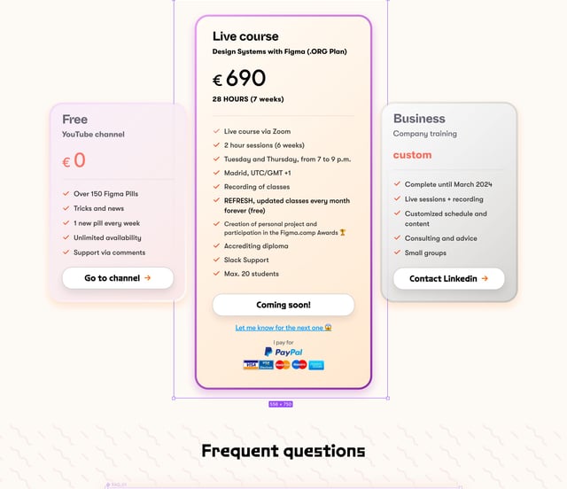Figma Camp Pricing Table Preview