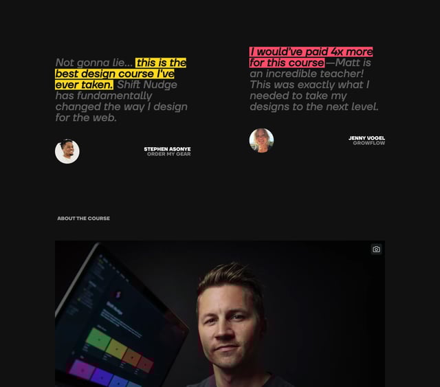 Shift Nudge Testimonials Preview