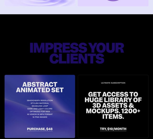 Glass 3D Shapes Pricing Table Preview