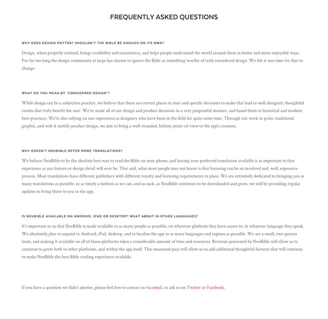 NeuBible FAQ Grid Preview