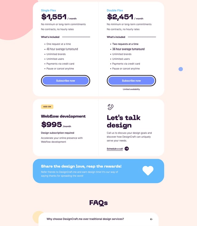 DesignCraft.me Pricing Table Preview