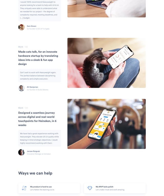 Heavyweight Testimonials Preview