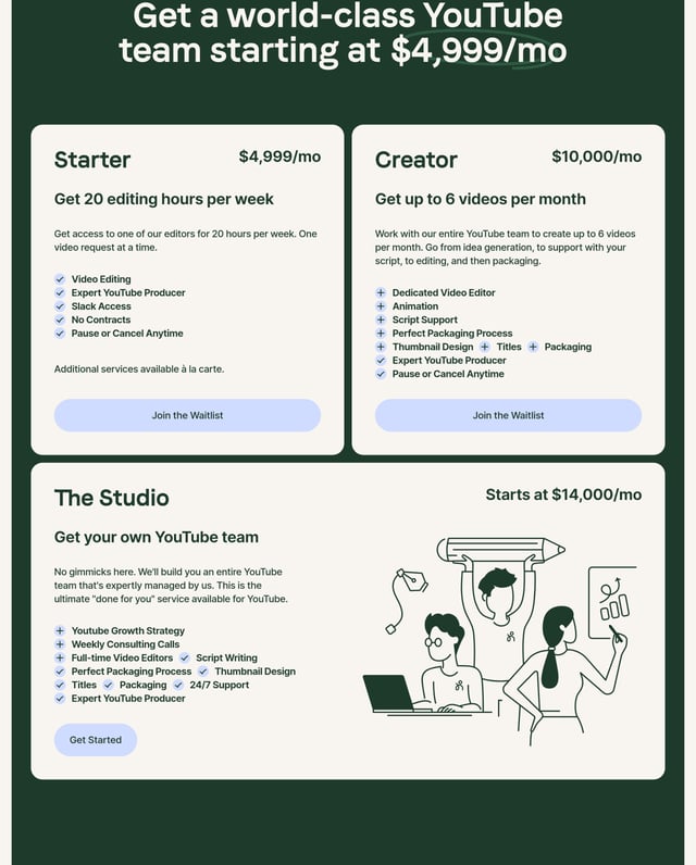 HeyFriends! Pricing Table Preview