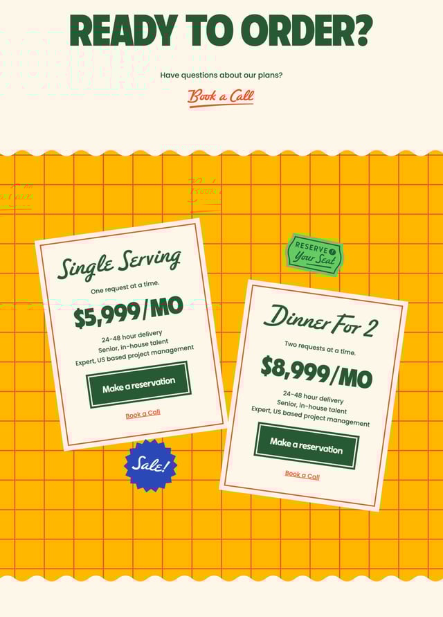 Bitesized Pricing Table Preview