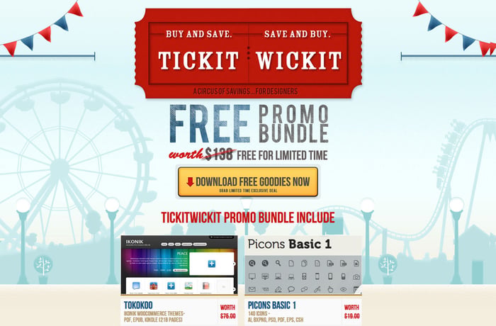 Tickit Wickit website preview