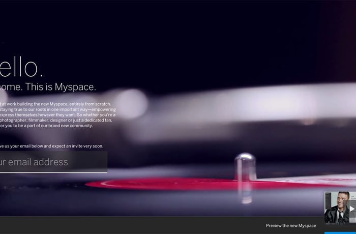 Welcome to the new Myspace website preview