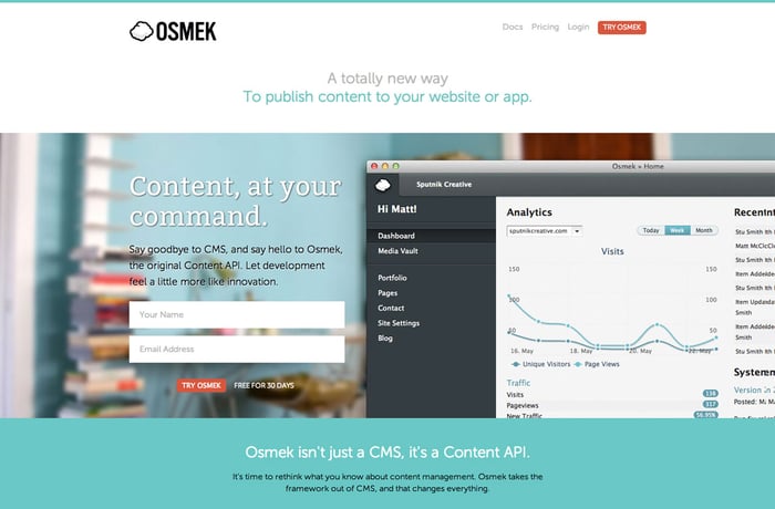 Osmek website preview