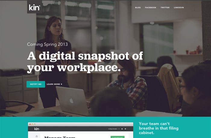 Kin website preview