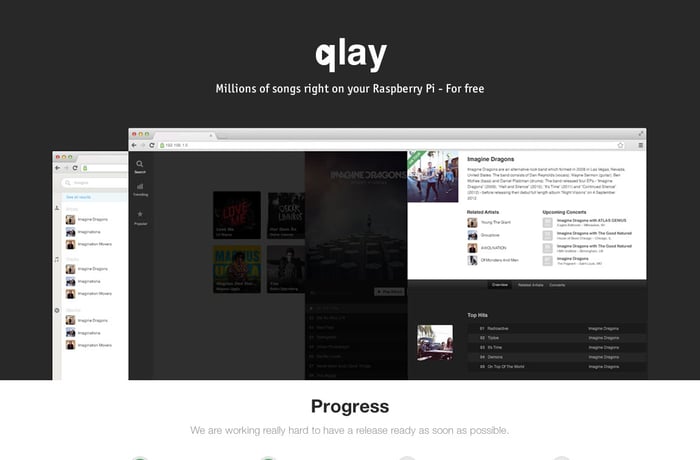 Qlay.me App website preview
