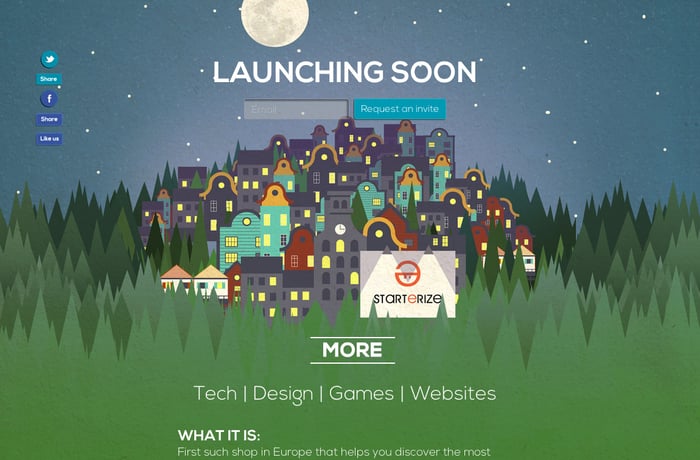 Starterize website preview