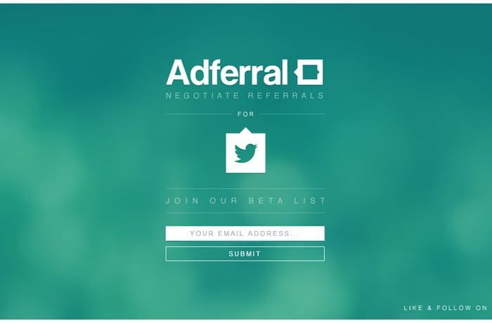 Adferral | Negotiate referrals website preview
