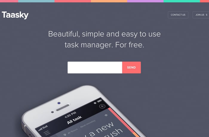 Taasky website preview