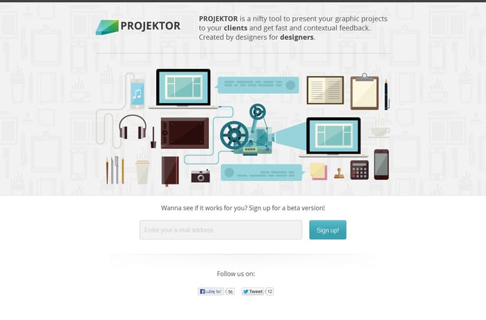 Projektor website preview