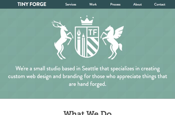 Tiny Forge website preview