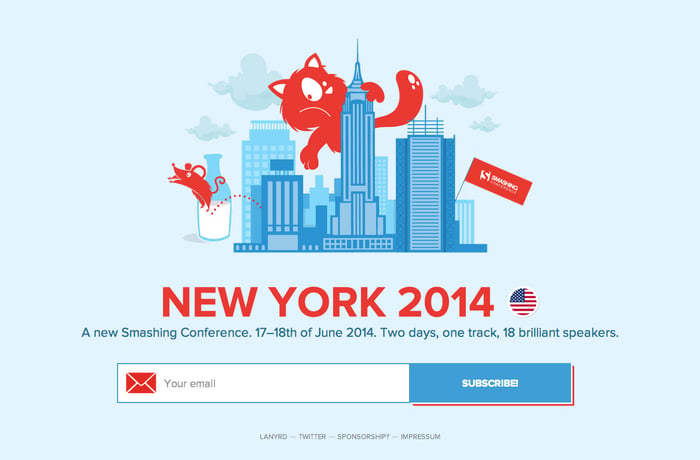 Smashing Conference 2014 website preview