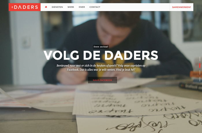 De Daders website preview
