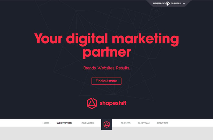 Shapeshift website preview