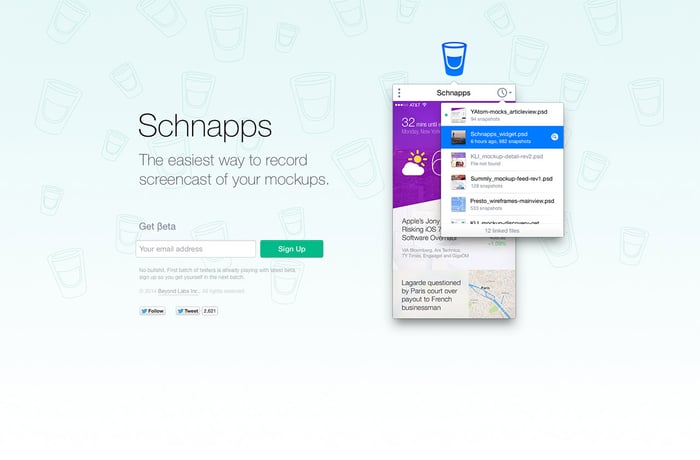 Schnapps for Mac website preview