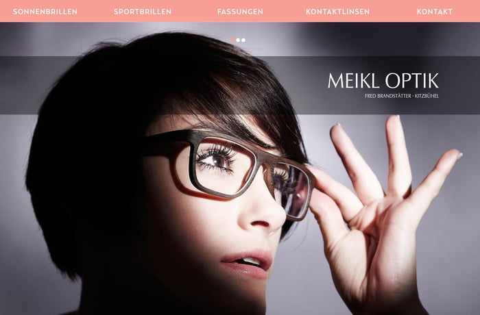 Meikl Optics website preview