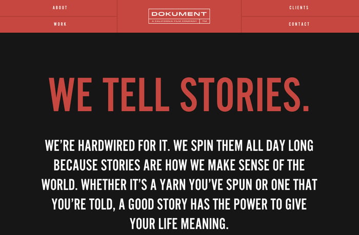 Dokument Films website preview