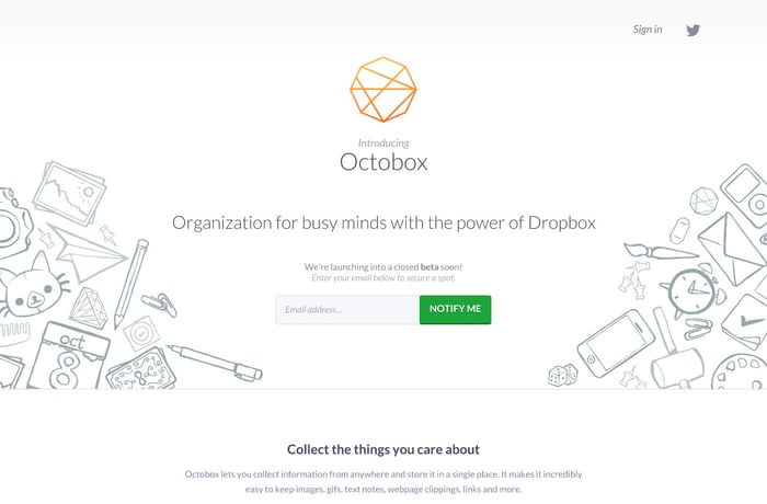 Octobox website preview