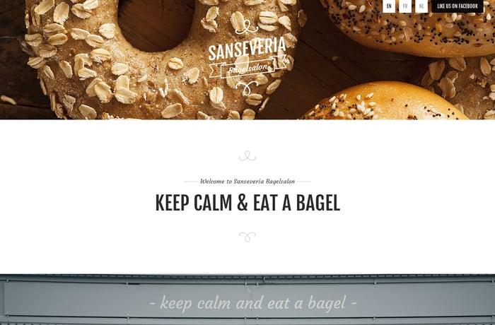 Sanseveria Bagelsalon website preview