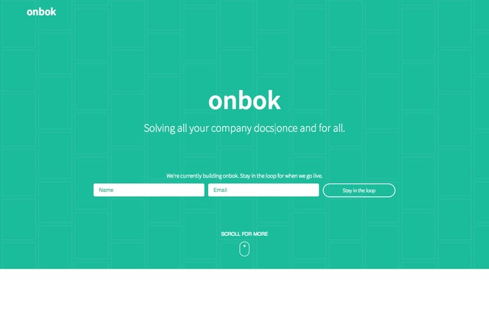 onbok website preview