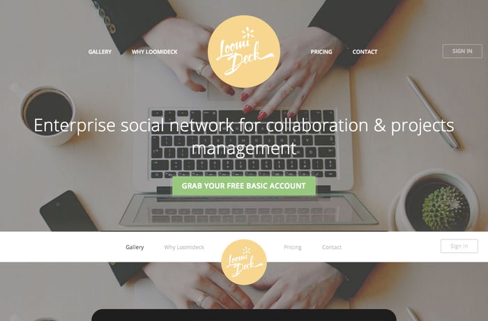 Loomideck website preview