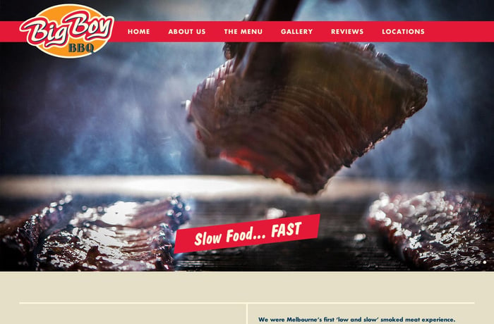 Big Boy BBQ website preview