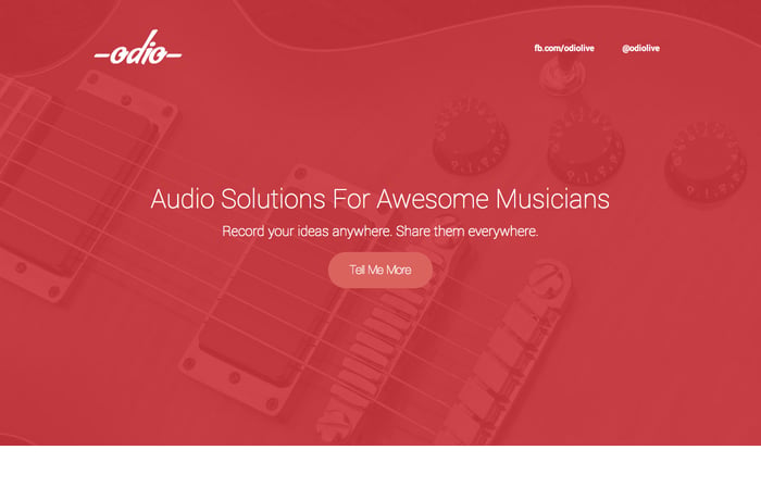 Odio website preview