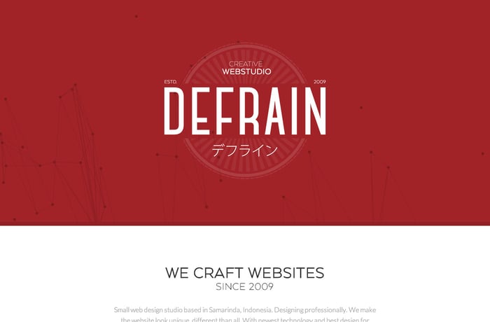 Defrain Webstudio website preview