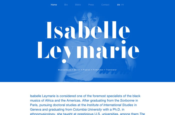Isabelle Leymarie website preview
