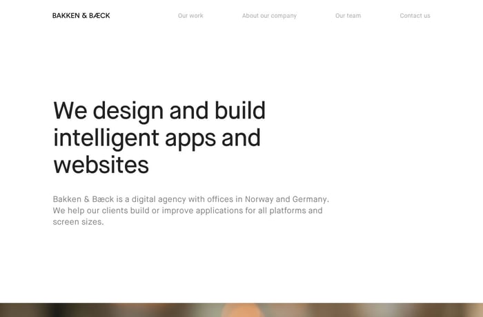 Bakken & Bæck website preview