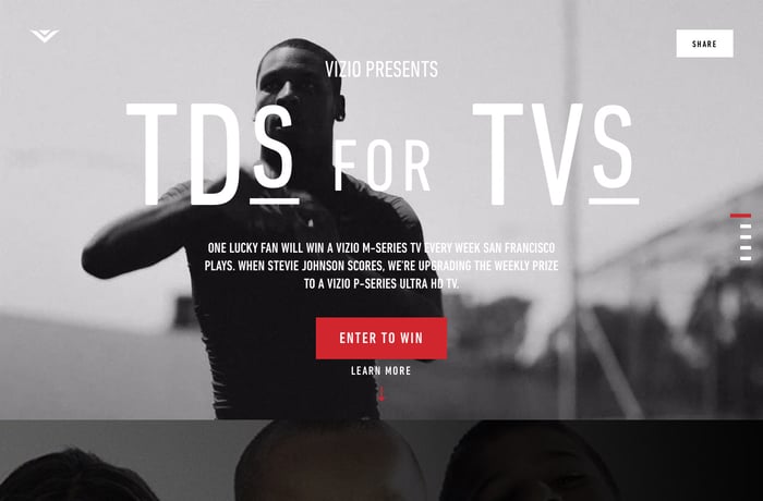 TDs for TVs website preview