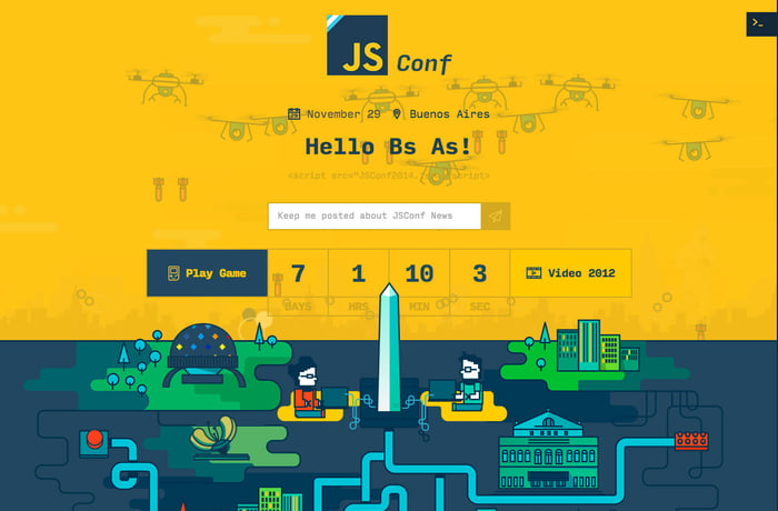 JSConf website preview