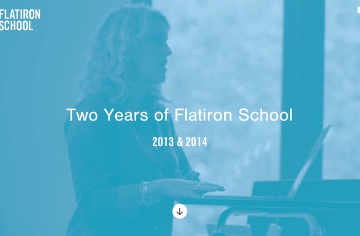 Flatiron School Annual Report website preview