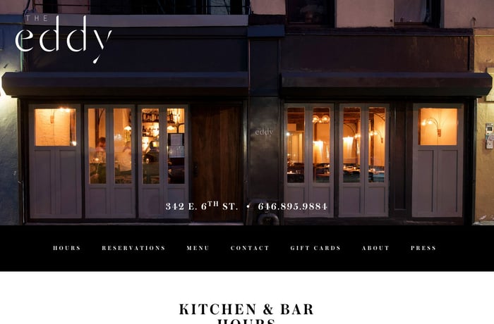 The Eddy NYC website preview