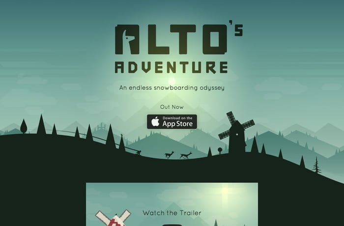 Alto’s Adventure website preview