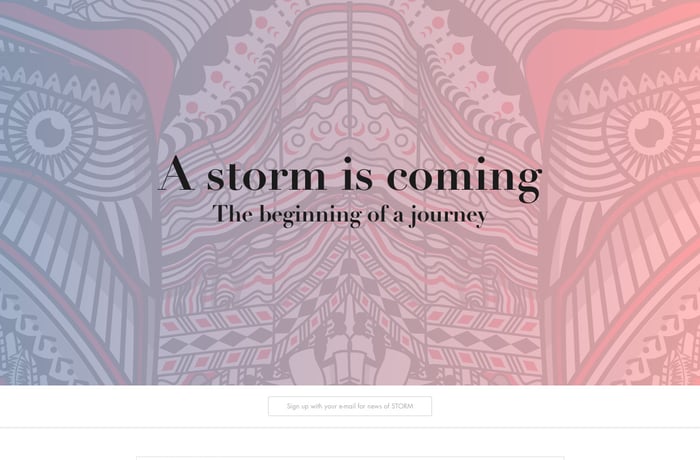 A Storm is Coming website preview