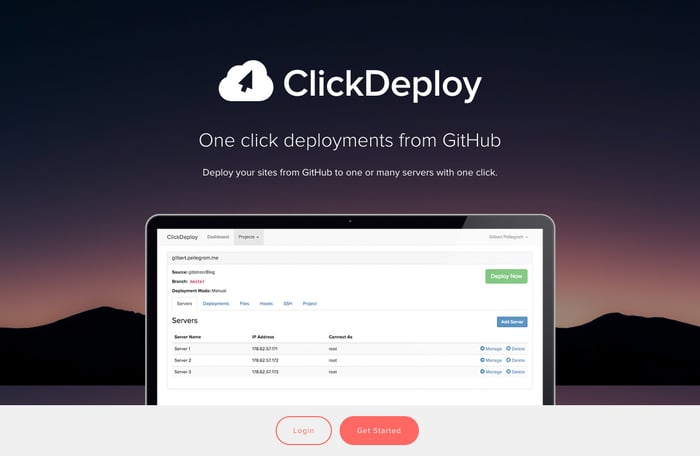 ClickDeploy website preview
