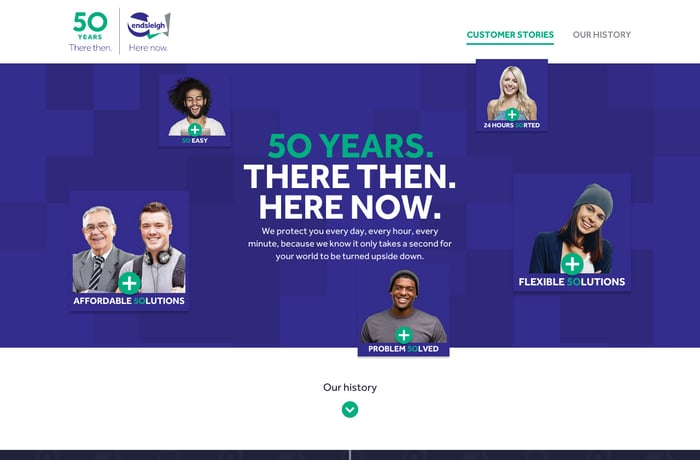 Endsleigh Jubilee website preview